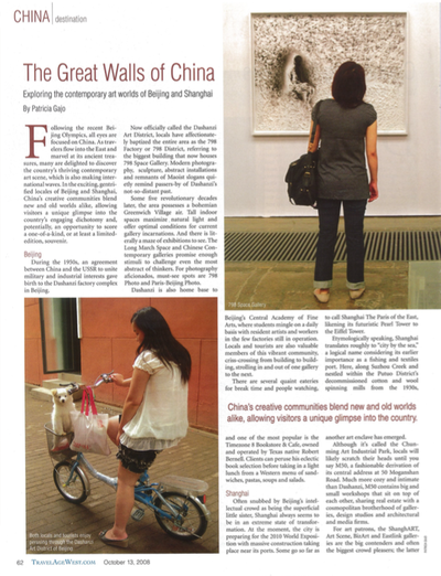 "The Great Walls of China", TRAVEL AGE WEST